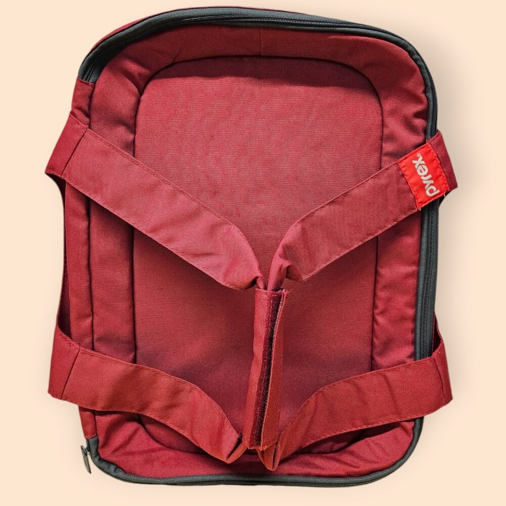 Pyrex Portables Carry Tote Bag Burgundy/Grey Insulated for Hot And Cold Dishes